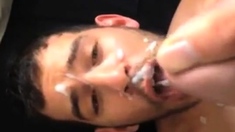 Arab Boy take the full load of daddys cum..