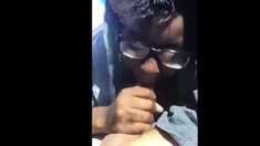 Black girl suck her white boyfriend in car