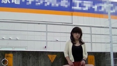 Japanese Crossdresser Outdoor Flashing.