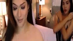 Two Hot And Beautiful Tranny Live While Masturbating