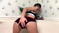 Wild Girl Brunette Solo Masturbation