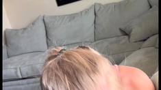 Homemade amateur blonde blowjob