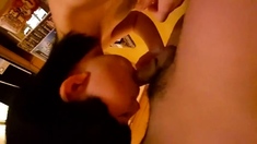 Pregnant amateur asian porn giving POV blowjob