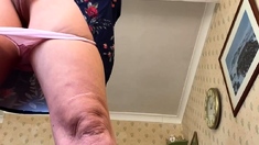 Busty amateur milf masturbates in the shower