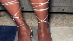 Foot fetish Close up feet and toes tease