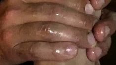 Cute teen girl enjoys foot fetish
