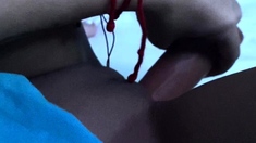 Close up solo beauty toying ass