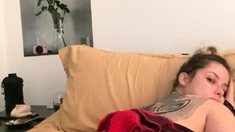Curly Blonde Teen Records Solo Dildo Masturbation More at