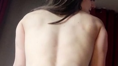 Amateur big ass brunette teen with