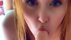Amateur blonde teen girlfriend toyed and facialized