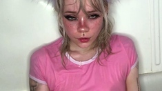 Small titted Briana toying herself poolside