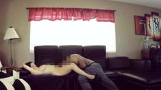 Amateur couple copulation on hidden cam