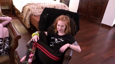 Pretty amateur redhead teen Farrah Flower fucked in public
