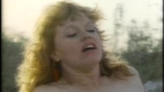 Pornstars give blowjob outdoors