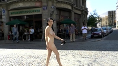 Amateur Outdoor Brunette Masturbates