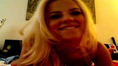 Amateur blond girl with big boobs getting fucked