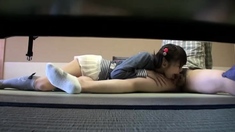 Really wild outdoor Japanese teen blowjob