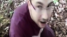 Bear Cub Blows a Load in His Mouth and Swallows