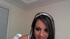 Amateur striptease and Solo masturbation