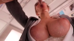 Big assed busty tit fuck and blowjob