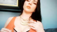 Stacked brunette goes solo toys and masturbation