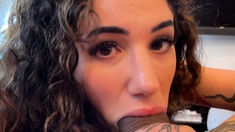 Arabelle Raphael - Sucking Ricky Johnson-s Fat Cock