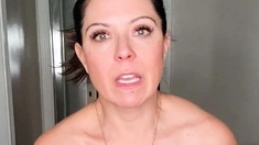 Busty Curly Brunette With Big Boobs Fucks On Couch