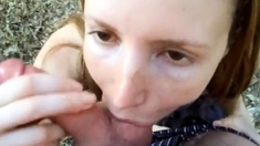 Russian Hooker Yulia Lazareva Sucks and Fucks Outdoors