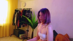 Curly Blonde Teen Records Solo Dildo Masturbation More At