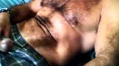 Moustache dady jerking off (no cum)