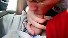 Young Twink Sucks Dick In Car And Swallows