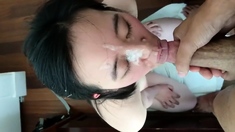 Cute Asian Blowjob And Facial