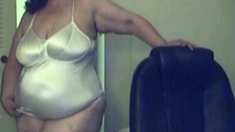 Bbw Granny In Sexy Satin Body